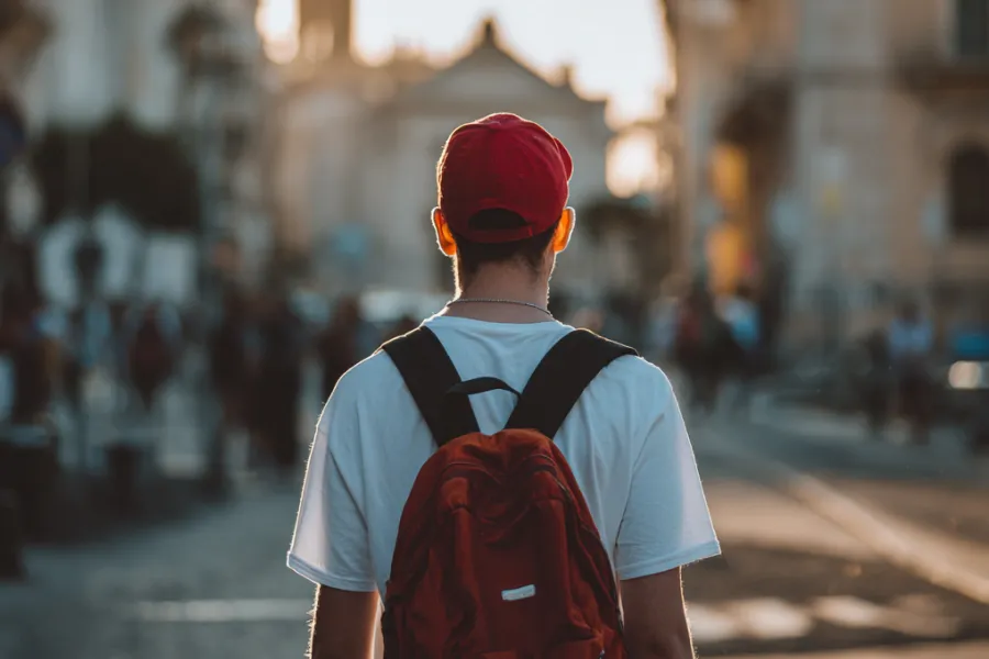 Waterproof PU Leather Backpack